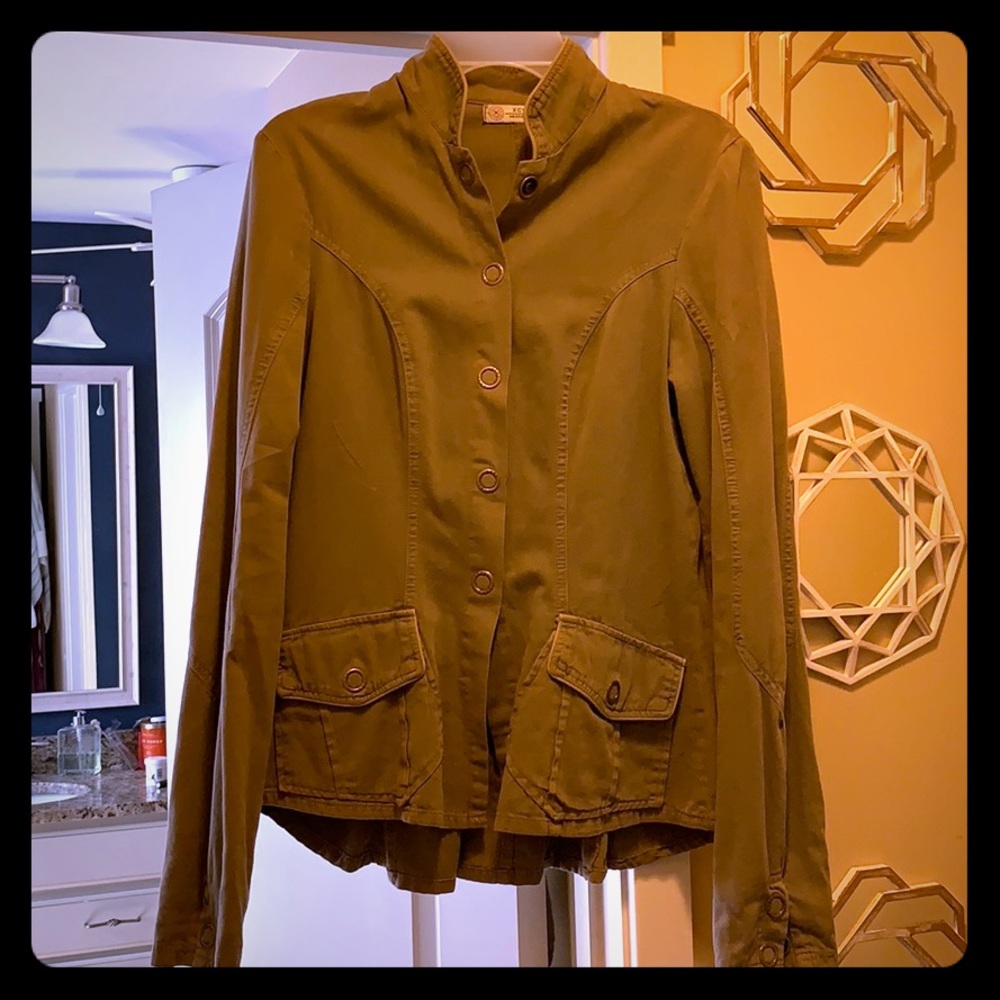 Cute Army Green snap jacket